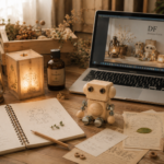 HINOPIKOのデザインフェスタ出展に向けて作品やグッズ制作を進める作業風景